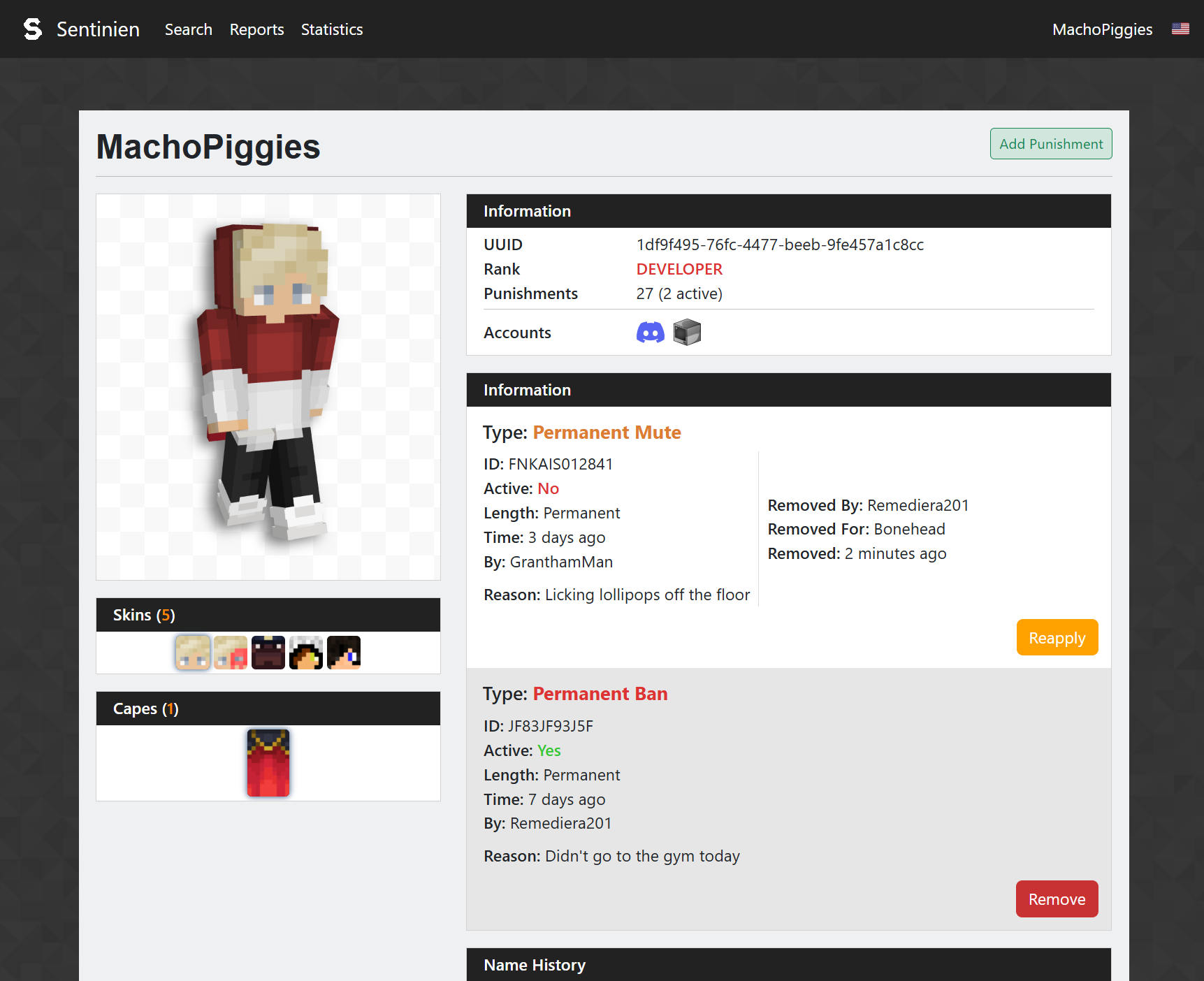 A legacy mockup of the old Sentinien system made on commission