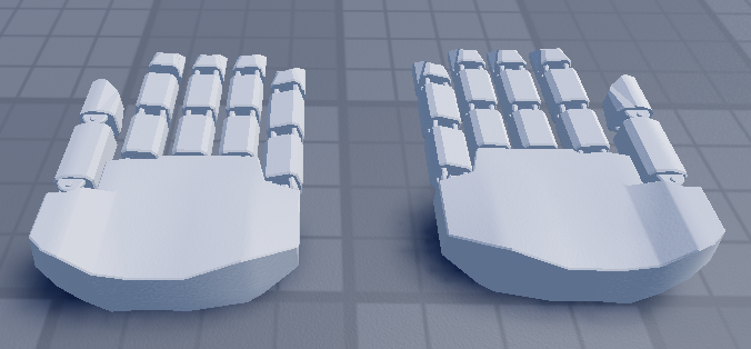 Hands used for VR functionality